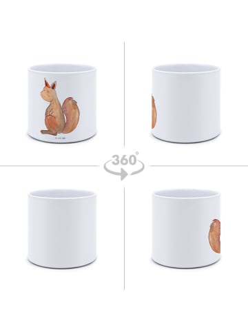 Mr. & Mrs. Panda Pflanztopf Einhorn Glauben ohne Spruch in Weiß