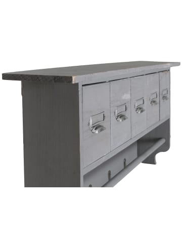 MCW Küchenregal C49 mit 5 Schubladen im Shabby-Look, Shabby Look, grau
