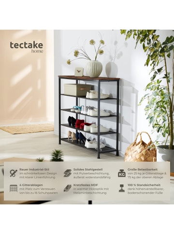 tectake Schuhschrank Sheffield 100x30,5x93cm