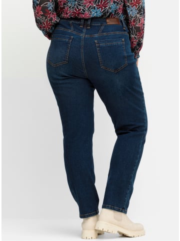 sheego Jeans in dark blue denim
