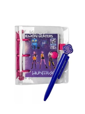 KPop Demon Hunters K-pop Demon Hunters Purple Mini Notizbuch mit Stift und Aufklebern