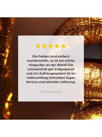 MuchoWow Leinwand bilder Goldenes Gesicht (BxH)