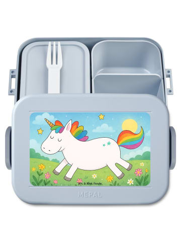 Mr. & Mrs. Panda Vesperdose Einhorn Happy Design ohne Spruch in Blau Pastell