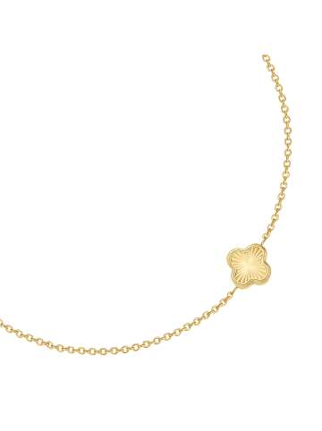 Glanzstücke München Armband Kleeblatt aus Edelstahl in gelbgold