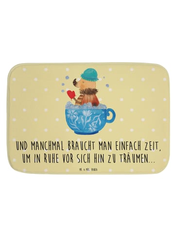 Mr. & Mrs. Panda Badvorleger Nachtfalter Schaumbad mit Spruch in Gelb Pastell
