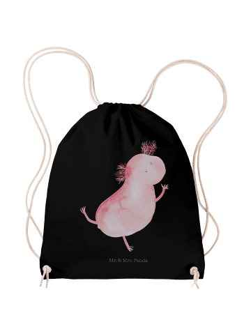 Mr. & Mrs. Panda Turnbeutel Axolotl Tanzen ohne Spruch in Schwarz