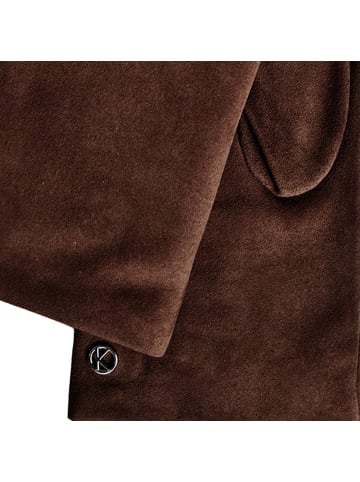Kessler Ava Suede Handschuhe Leder in warm dark brown