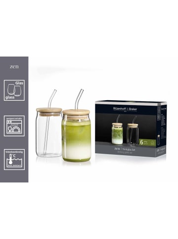 Ritzenhoff & Breker 6er Set Trinkgläser-Set Zen 400 ml transparent in transparent