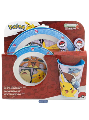 Pokémon Teller-Set Mikrowellengeeignet 5-teiliges Kindergeschirr