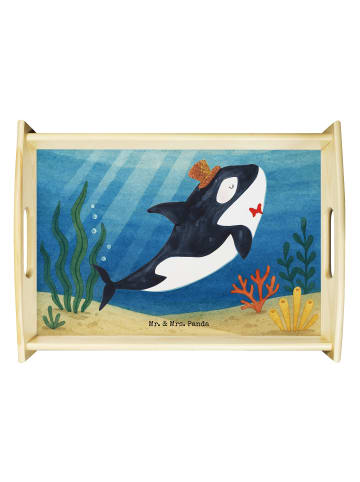 Mr. & Mrs. Panda Serviertablett Orca Zylinder Design ohne Spruch in Weiß