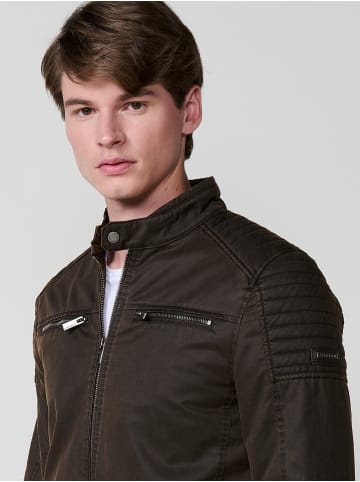 KOROSHI Kunstlederjacke in braun