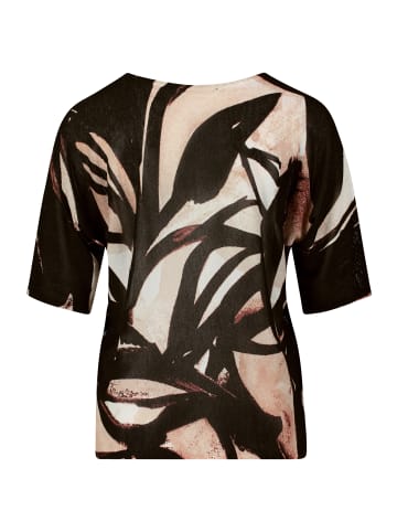 BETTY & CO Feinstrickpullover mit Print in Black/Nature