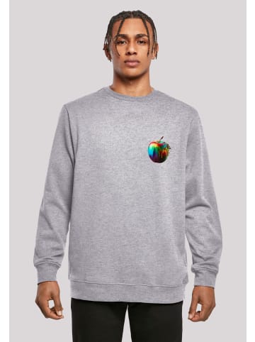 F4NT4STIC Sweatshirt Colorfood Collection - Rainbow Apple in grau meliert