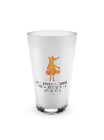Mr. & Mrs. Panda Blümchentailglas Fuchs Laterne mit Spruch in Transparent