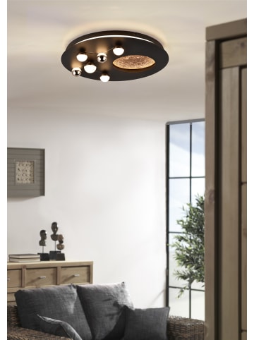 Trio Leuchten Deckenleuchte ZODIAC in schwarz matt