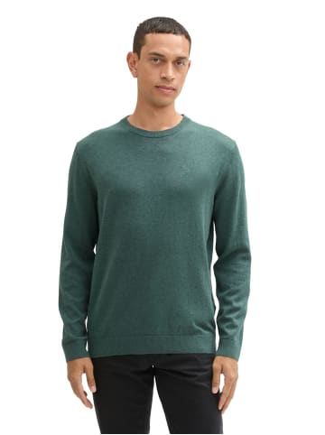 Tom Tailor Pullover BASIC CREWNECK KNIT in Grün