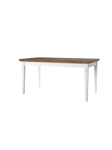 Helvetia Esstisch Evora pinie weiß / Eiche Ribbek 160-240 / 90 / 79cm