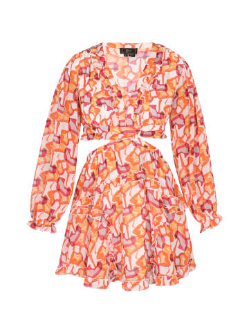 faina Damen Kleid in Orange Mehrfarbig