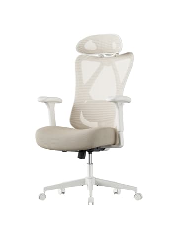 SONGMICS Bürostuhl Kime in Cappuccinobeige - (B)70 x (H)125 x (T)70 cm