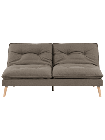 Beliani Schlafsofa YILA in Braun - (W) 178 x (H) 87 x (L) 92 cm