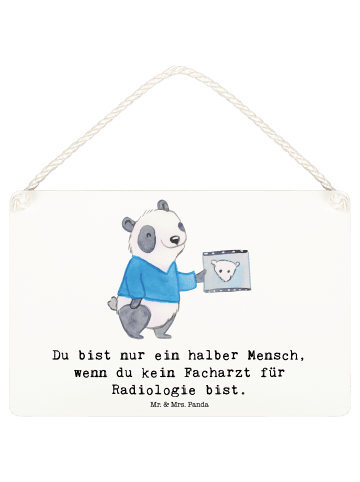 Mr. & Mrs. Panda Deko Schild Facharzt für Radiologie Herz mit Sp... in Weiß