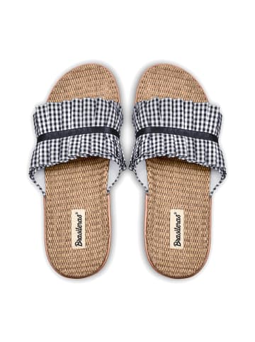 Brasileras Pantoletten "Vichy" in Marineblau