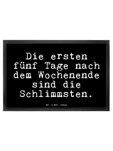 Mr. & Mrs. Panda Schuhabstreifer Die ersten fünf Tage... mit Spruch in Schwarz