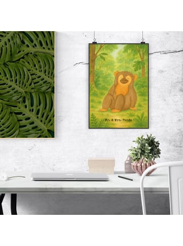 Mr. & Mrs. Panda Print Affe Design ohne Spruch in Weiß