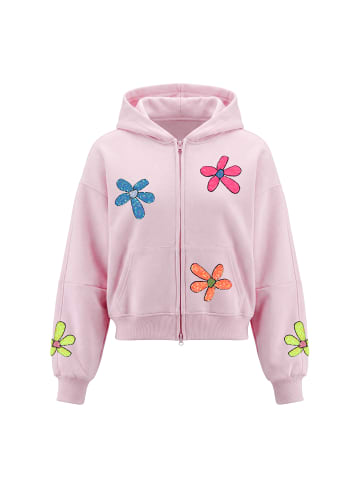 IZIA Women Hoodie in Light Rose