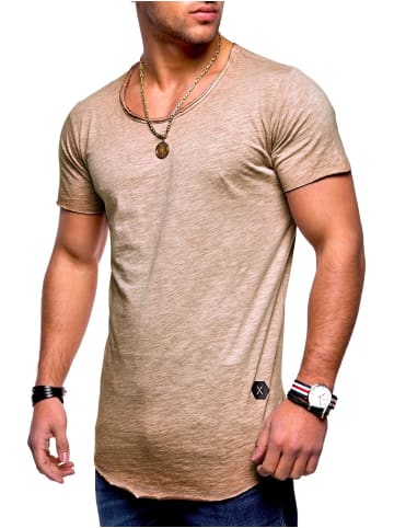 behype T-Shirt DUST in beige (wash)