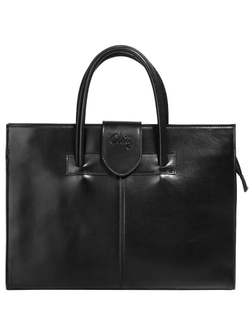 Cluty Handtasche echt Leder in schwarz