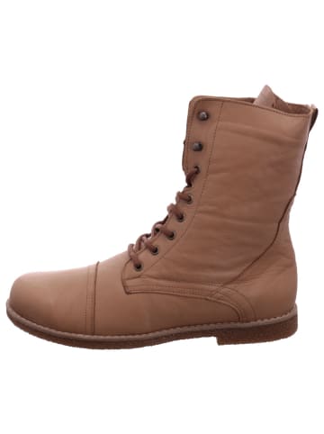 Esgano Damenschnürrstiefel kalt flach Da.-Stiefelette in  Braun