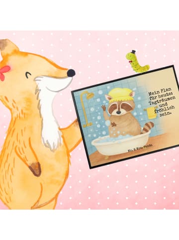 Mr. & Mrs. Panda tischauflage Waschbär Design mit Spruch in Weiß