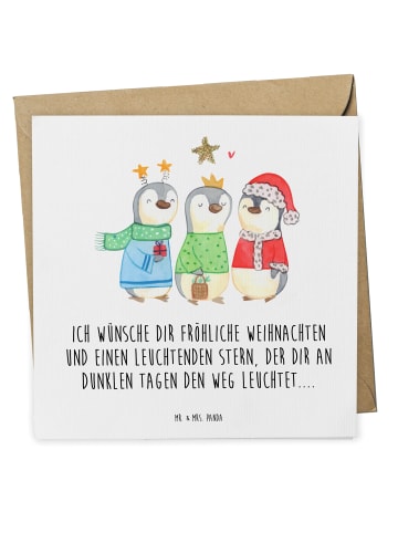 Mr. & Mrs. Panda Deluxe Karte Winterzeit Heilige drei Könige mit... in Weiß