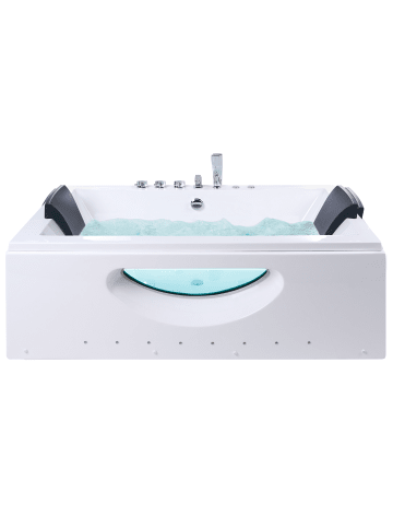 Beliani 6-tlg Whirlpool Badewannen HAWES in Weiß