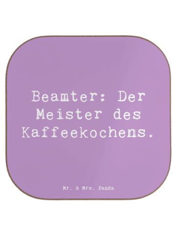 Mr. & Mrs. Panda Untersetzer Spruch Beamter Kaffeemeister mit Sp... in Lavendeltraum
