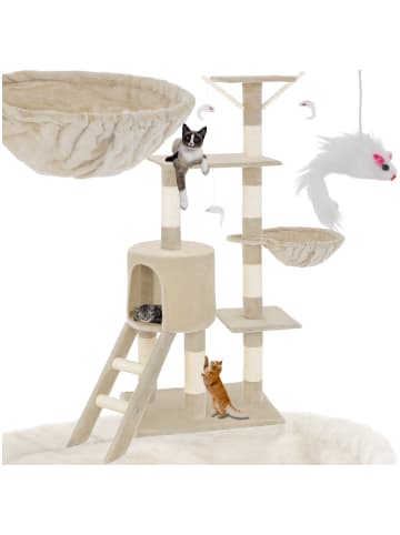 tectake Katzenbaum Dominik 144 cm Diverse Farben  Beige