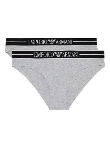 Emporio Armani 2er Pack Slip in Grau