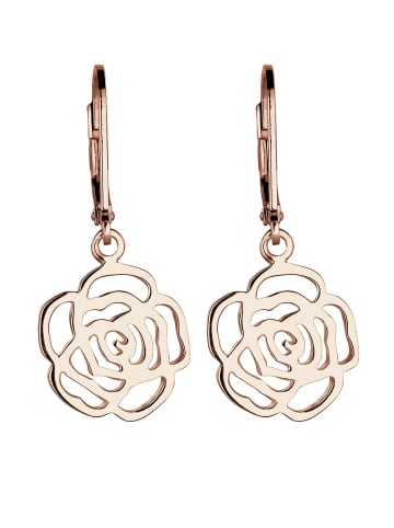 Elli Ohrringe 925 Sterling Silber Blume, Rose in Rosegold