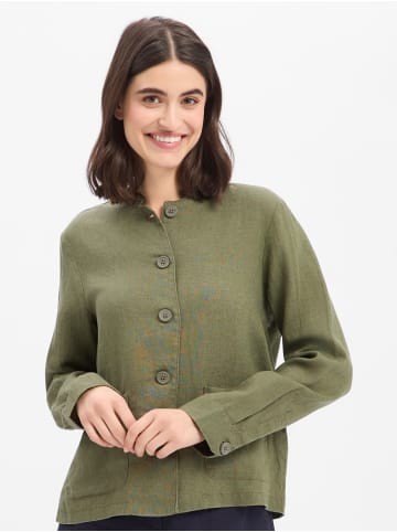Marie Lund Leinenbluse Emma in oliv - 0008