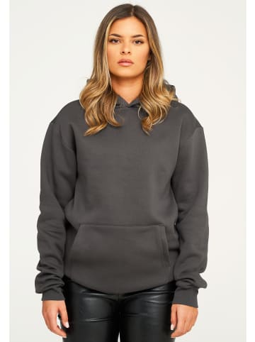 behype Kapuzenpullover - BHPERTH Basic Oversize Einfarbig in Anthra