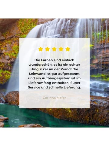 MuchoWow Leinwand bilder Sonniger Wasserfall (BxH)