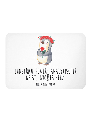 Mr. & Mrs. Panda Magnet Jungfrau Astrologie mit Spruch in Weiß