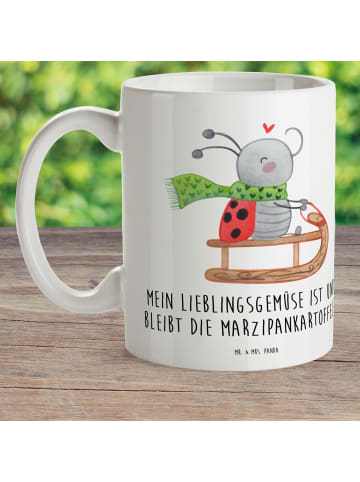 Mr. & Mrs. Panda Pott Smörle Rodeln mit Spruch in Weiß