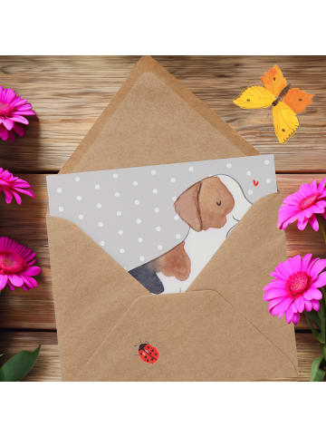 Mr. & Mrs. Panda Deluxe Karte Foxhound Moment ohne Spruch in Grau Pastell