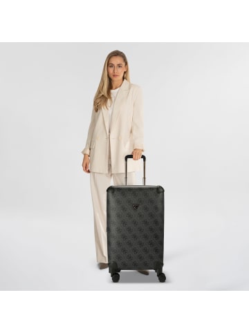 Guess Berta 4 Rollen Trolley 63 cm mit Dehnfalte in coal logo