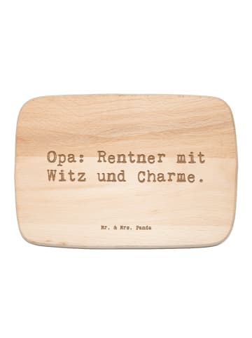 Mr. & Mrs. Panda Frühstücksbrett Spruch Opa Rentner mit Spruch in Transparent