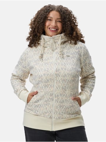 ragwear Sweatjacke Neska Print Zip Plus in Beige