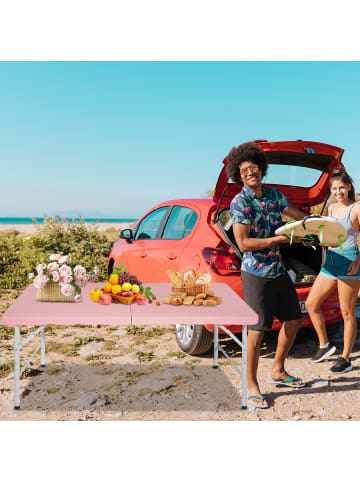 ABRIHOME Gartentisch in Pink 25 cm höhenverstellbar 135 kg Tragkraft für Camping