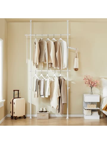 SoBuy Kleiderständer in Mattweiß - (W) 9 x (H) 295 x (L) 126 cm